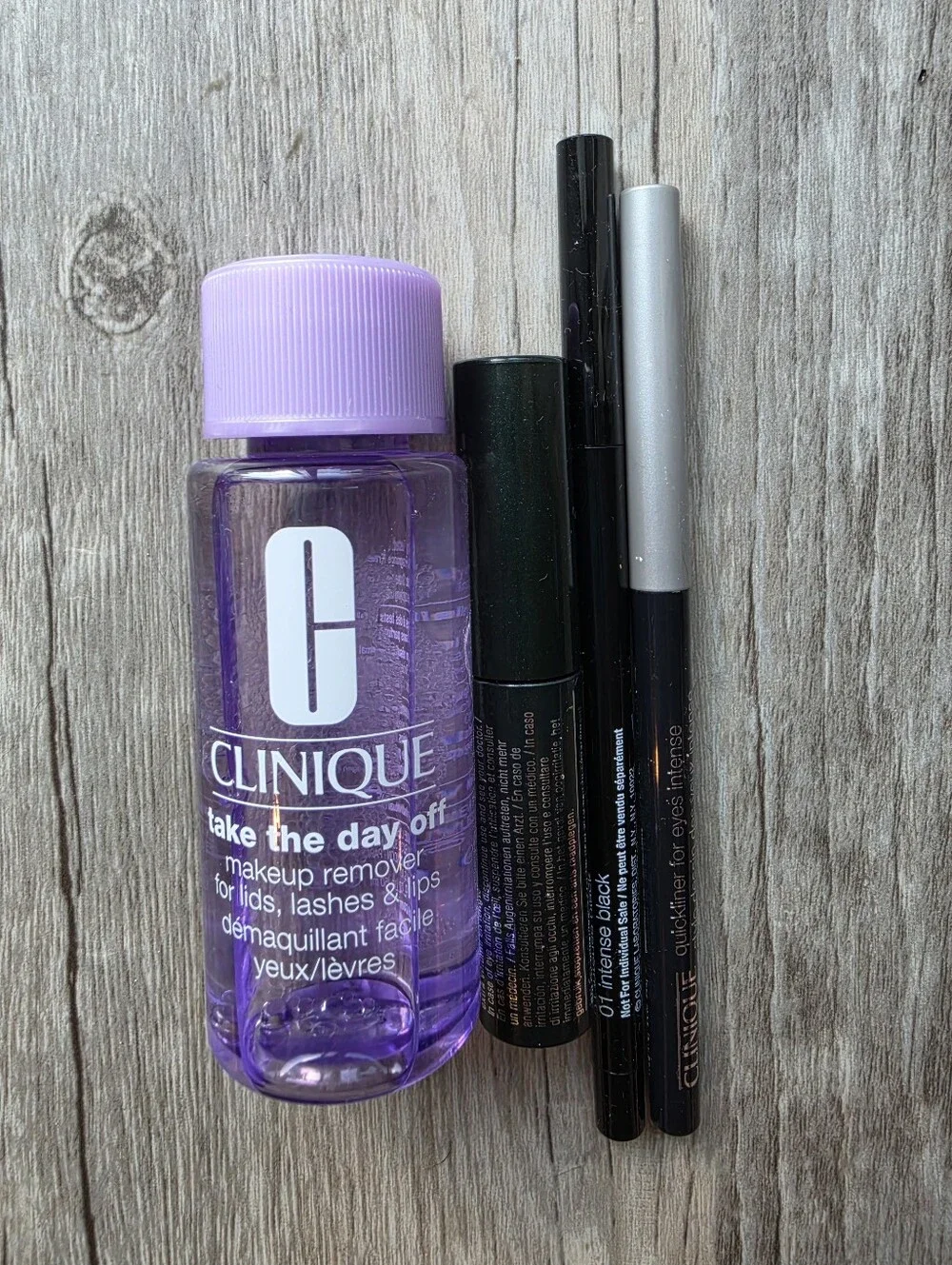 Clinique Mascara & Eyeliner + 01 Intense Black Gel Eyeliner + Makeup Remover